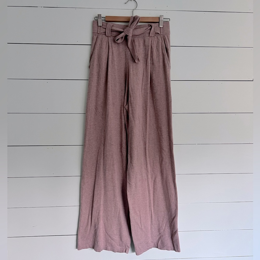Lemon Cashmere Wide Leg Pants